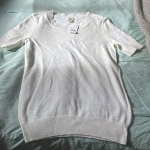 J Crew cropped sleeve sweater